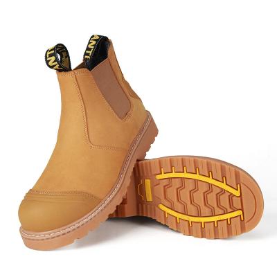 China Insulative Safety Shoes 2022 Steel Toe Slip On Work Boots No Lace With Rubber Outsole for sale