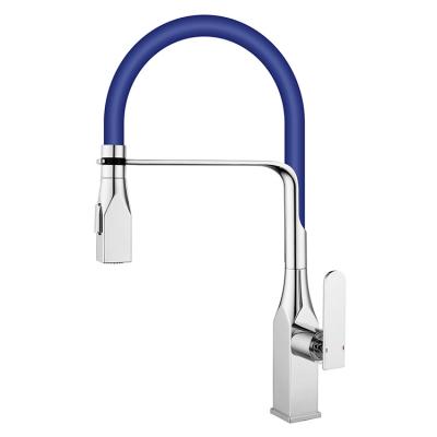 China 2020 Brass Kitchen Sink Faucets Silicon Pipe Sink Faucet Vertical Square Rubber Thermostatic Kitchen Faucet 360 for sale