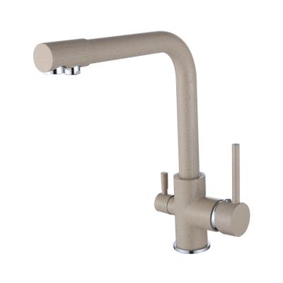 China Sense Faucets Brass Khaki Color Kitchen Filter Water Faucet for sale