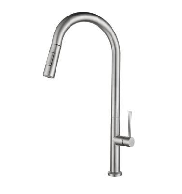 China Sense 304 Faucets Stainless Single Handle Spring Sink Kitchen Faucet Pull Out Kitchen Faucets Pull Down Kitchen Faucet for sale