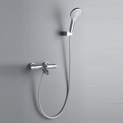 China Without Slide Bar Thermostatic Copper Bathroom Baoy Shower And Hose 304 Stainless Shower Set for sale