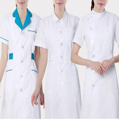 China Summer Hospital RX Nurse Scrubs Custom Beauty Salon Nursing Dresses Short Sleeve Lab Nurse Medical Uniform Scrub for sale