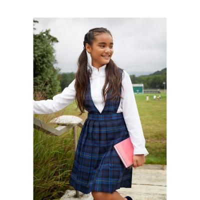 China RX School V-Neck Jumper High Quality Children Pleated Dress Girl Dress Short School Uniform for sale