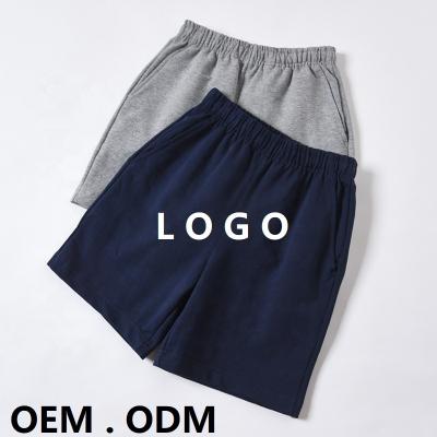 China RX School OEM Service Kids Sports Shorts Unisex Custom Comfortable Breathable Cotton Knit Joggers Pants Primary School Uniform Designs for sale