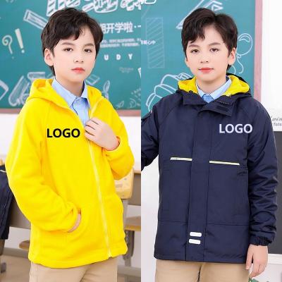 China Korean style RX school children's color combination autumn and winter jacket unisex waterproof school uniforms with reflective for sale