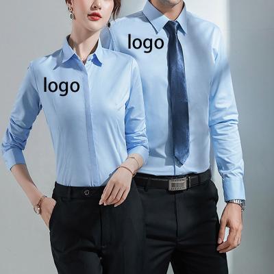 China RX Cotton Customization Turn-Down Collar Formal Shirt For Men Long Sleeve Office Business Shirt Uniform Work Uniform for sale