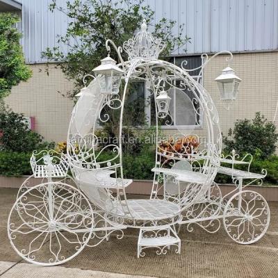 China Durable / Beautiful Amina Craft Events Birthday Party Decoration Dessert Display White Metal Candy Cart For Wedding for sale