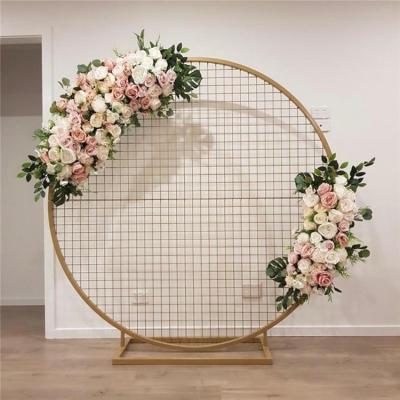 China Durable / Beautiful A&C New Style Round Mesh Metal Backdrop For Wedding Decoration for sale