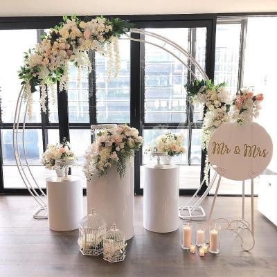 China A&C Durable / Beautiful Wedding Arch Frame Round Metal Backdrops A&C Wedding Decoration For Event for sale