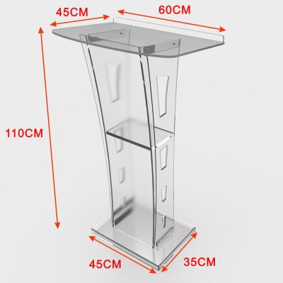 China Shop Cashier Desk / Hopping Bar Amina Craft Customized Speaker's Church Lectern Clear Acrylic Lectern for sale