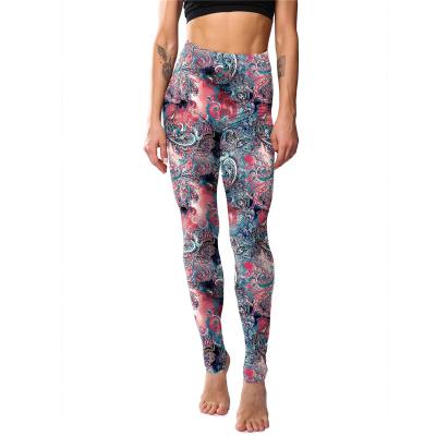 China Breathable Wholesale Hot Sale Polyester Spandex Blend Super Soft Printed Fitness Women Customized Yoga Leggings for sale