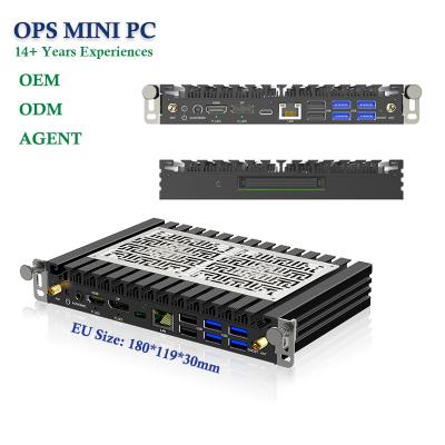 China For Business Factory OEM OPS Intel Gen 12th CPU I7/i5/i3 DDR5 Iris Xe Graphics 4 Screen 4K Display Compatible Win Computer OPS Mini PC for sale