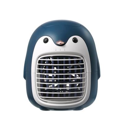 China 2021 New Product Cute Penguin Portable Air Conditioner Fan Car USB Mini Rechargeable Air Cooler Fan for sale