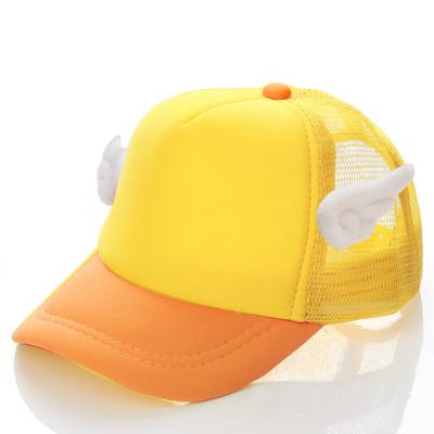 China Four Seasons Cotton Children Kids Baseball Hat Snapback Sun Hat With Wings for sale