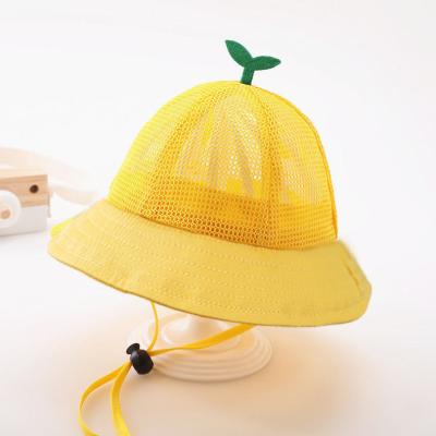 China Fisherman Hats Cute Baby Mesh Basin Hats Kids Striped Children's Hats for sale