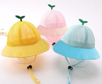 China Wholesale Striped Summer Outdoor Sun Shading Female Fisherman Bucket Hat Mesh Basin Hat for sale