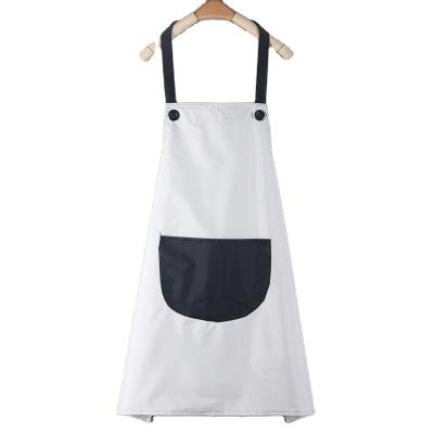 China Custom Bartender Cleaning Linen Apron Cotton Strap Bartender Uniform Work Apron for sale