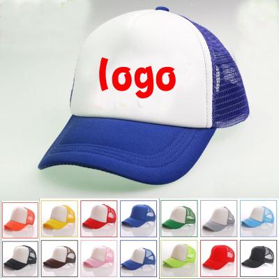 China COMMON Wholesale Custom Truckers Hat Blank Baseball Cap Embroidery Printing Logo 5 Panel Foam Mesh Hat Trucker Hat for sale