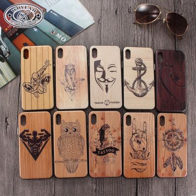 China China Fashionable / Cartoon Waterproof Mobile Phone Relief Grain Wholesale Grain Wooden Case for sale