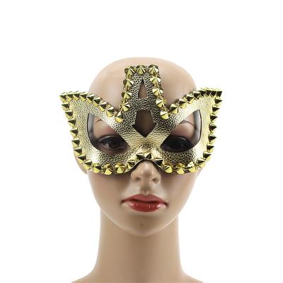 China Party Styles Leather Wholesale Rivet Faux Venetian Masquerade Party Mask for sale