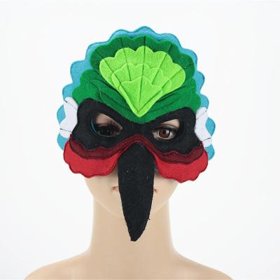 China Wholesale Eco-Friendly Pile Parrot OEM Party Kids Children Animal Mask for sale