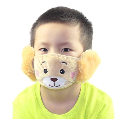 China Children's Comfortable Warm Winter Warm Border Christmas Ear Mask Cartoon Teddy Bear Sale Party Outdoor Mask for sale