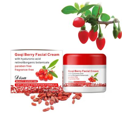 China Goqi Berry Facial Cream Hydrating Formula Hyaluronic Acid Anti Aging Retinol Moisturizer Beauty Expertise and Organic Botanicals for sale