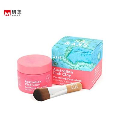 China YANMEI Moisturizer OEM Soothing Soft Pink Clay Mask for Deep Pore Purifying Cleansing Facial Massage with Argila, Bentonite Clay and Aloe Vera for sale