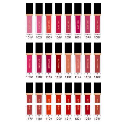 China 2021 NEW Wholesale 24 Color Nude Waterproof Liquid Lipstick Matte Makeup Lip Gloss Private label for sale