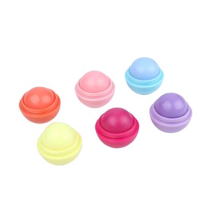 China Yanmei Waterproof Moisturizing Ball Fruity Organic Vegan Lip Balm Cute Round Shaped Waterproof Remove Dead Skin Repair Nourishing Lip Care for sale