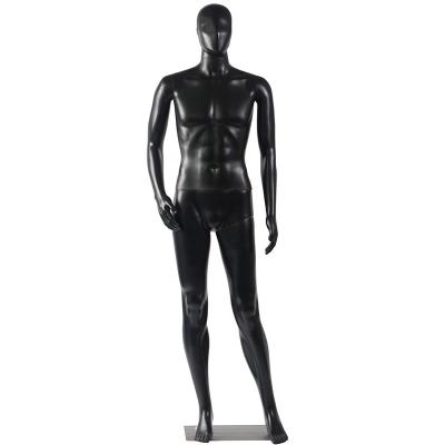 China Other cheap factory wholesale plastic mannequin with iron body stocking full black male mannequin for sale for sale