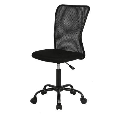 China (Size) Adjustable Full Mesh Swivel Black Computer Task Small Office Chair Without Armrest for sale