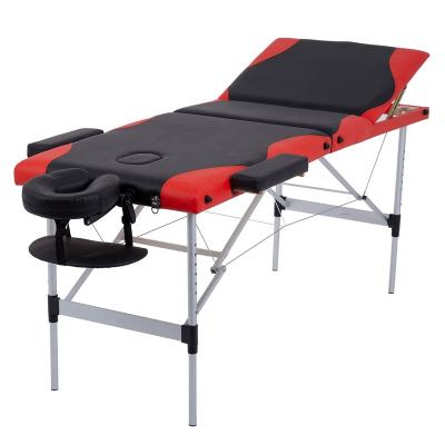 China Wholesale Modern Aluminum Three Section Folding Massage Bed Portable Massage Table for sale