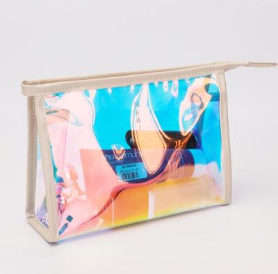 China Custom Feature PVC TPU Cosmetic Bag Holographic Pouch for sale