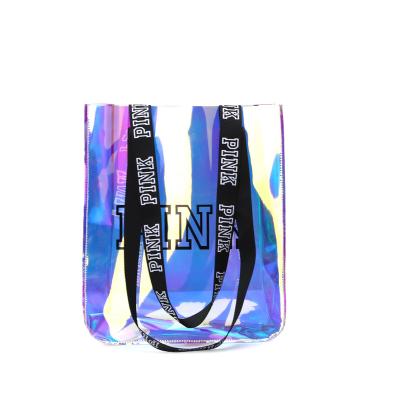 China China OEM Large Capacity Shoulder Bag Casual Buying Clear Girls Tote Pink Woman Bling Overnight Bag for sale