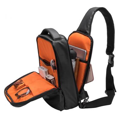 China Factory Direct Wholesale Nylon Custom Logo Chest Bag Men's Single Body Cross - Body Shoulder Sling Bag for sale