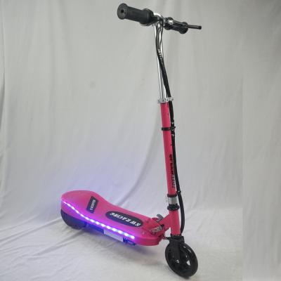 China Amazon Supplier PU Folding Electric Scooter Motor 120W Battery Off Road Kick Scooter Kids Electric Scooter for sale