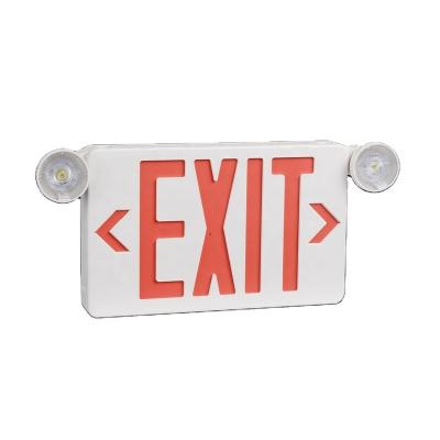 China US Indoor Stock Double Head Exit Sign With Security Area LED Emergency Light for sale