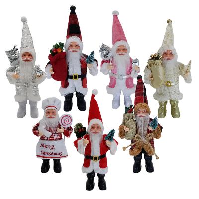 China Hot Sale Eco-friendly Christmas Decoration Small Santa Claus Hanging Figurines Christmas Ornaments For Christmas Tree Decoration for sale