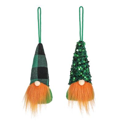 China Indoor Irish Gnome St Patrick's Day Lucky Clover Hanging Holiday Decoration Spring Ornaments Handmade Elf Tomet Elf Decorations for sale