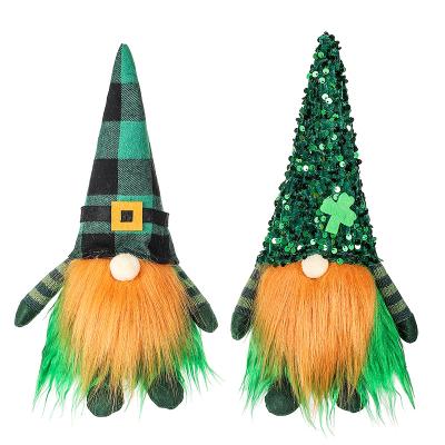 China Irish March Holiday Decoration Plush Scandinavian Leprechaun Tomte Home Household Ornaments Nisse Elf St Patrick's Day Handmade Gnomes Indoor Dwarf for sale