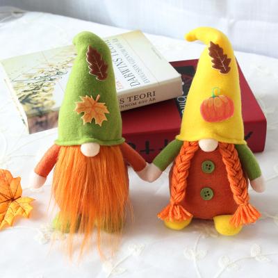 China Handmade Swedish Tomte Autumn Fall Gnome For Thanksgiving Scandinavian Elf Plush Fabric Gnomes Decorations High Quality for sale