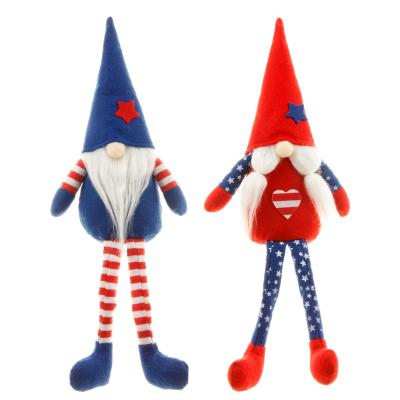 China 100% Eco-Friendly Patriotic Gnome July 4th Tomte for Home Decor American Handmade Ornament Memorial Day Gift Independence Day Tiered Home Decor for sale