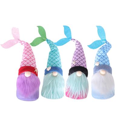 China Cute DIY Adorable Summer Beach Custom Made Gnome from High Quality Fabric with Decor Fairy Girls Party Theme Mermaid Tail Seashells Ocean Gnome Gift for sale