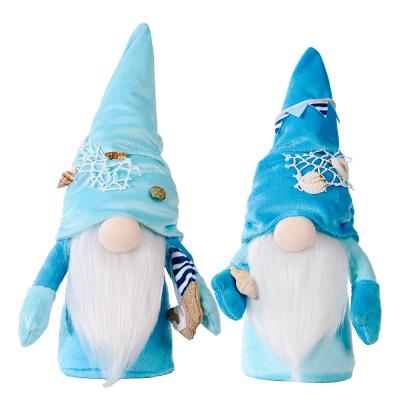 China Wholesale Seashells Eco-friendly Handmade Fairy Cute Decorative Plush Toy Ocean Tomte Beach Summer Gnome Faceless for sale