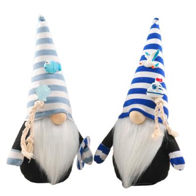 China Eco-friendly Handmade Swedish Nordic Nordic Elf Summer Beach Gnome Faceless Doll Plush Stuffed Toys Ocean Theme Party Decoration for sale