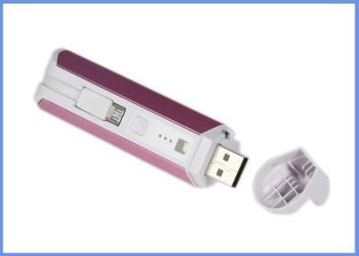 China Mini Portable USB Power Pack  2200mah Built-in Micro USB Cable , 18650 Battery for sale