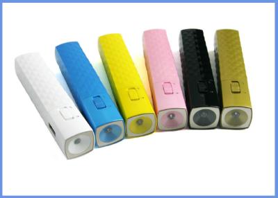 China External Mobile Lipstick Power Bank 2600mah With LED Light For Emergency for sale