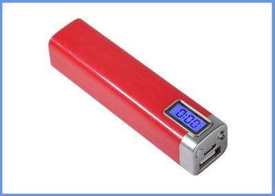 China Safety Portable Red Tube Power Bank With Digital Display For Samsung Galaxy Note for sale