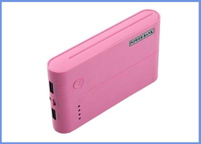 China Pink Color Dual USB Rechargeable Power bank 10400mAh For Tablet Promotional gift for sale